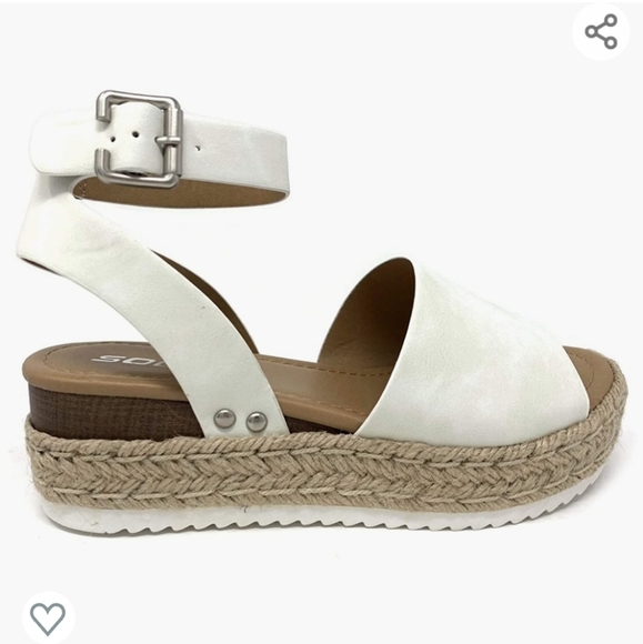 Soda Shoes - Soda, ankle strap espadrille. 6.5